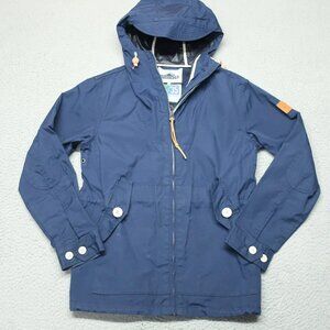 Penfield Jacket Women Small 65/35 Hudson Wax Full Zip Button Hooded Rain Coat